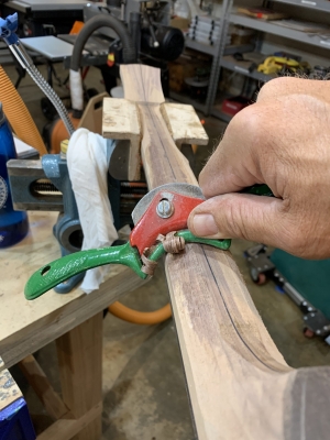 Hand-carving neck profile with a spokeshave