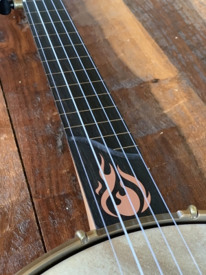 Ebony Scoop with Copper Flame Inlay